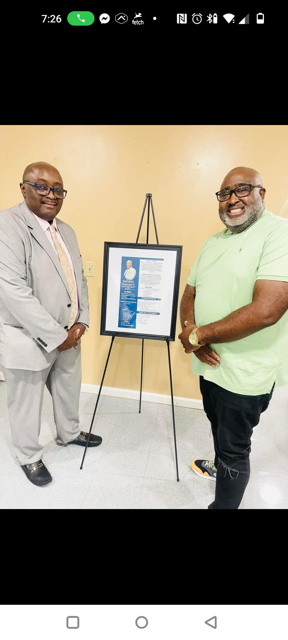Recognition with poster